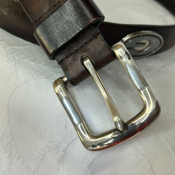 GEORGIA BULL DOGS Dark brown genuine leather men’s belt. Size 38. - Picture 6 of 12